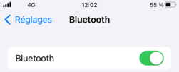 Réglages Activer le bluetooth