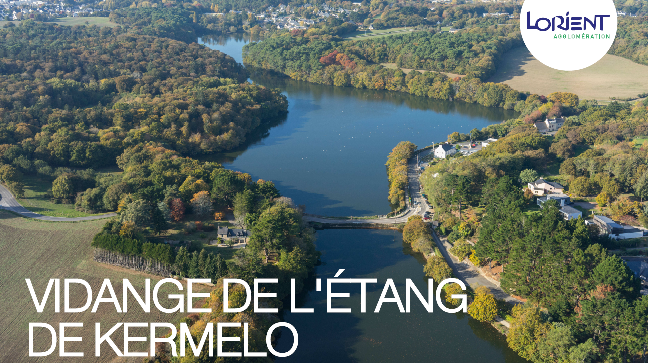 vidange de l'étang de Kermélo