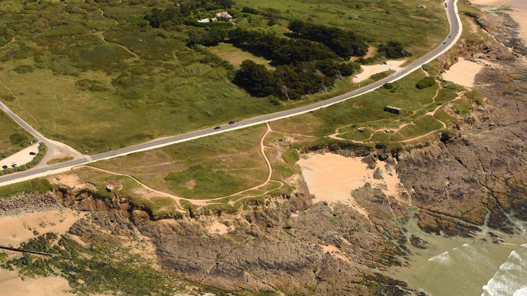 Photo aérienne du secteur de la redoute du Pouldu à Guidel Plage