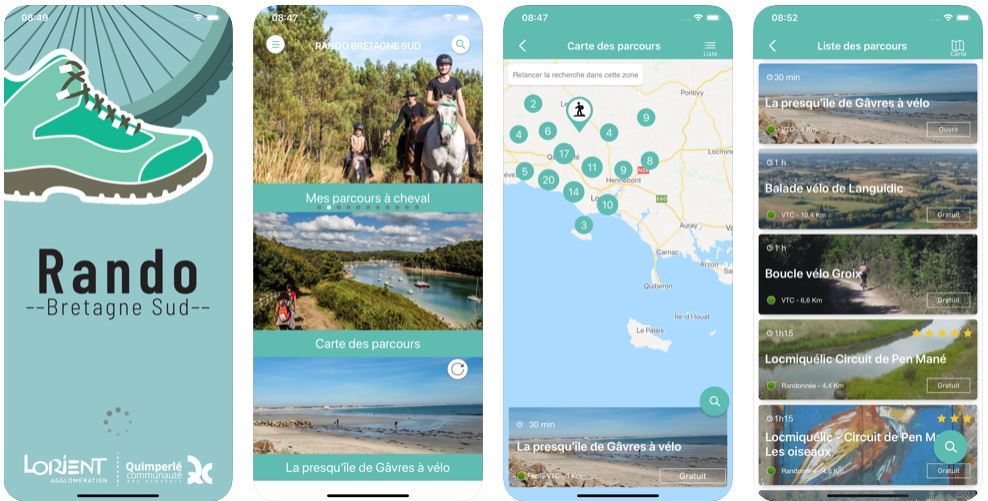 Appli mobile Rando Bretagne Sud