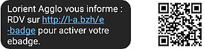 SMS d'activation