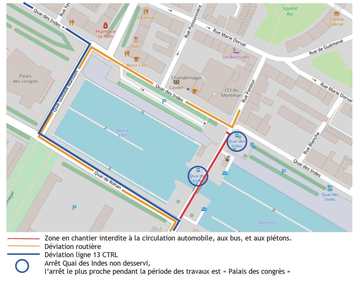 Plan de circulation Pont levant Lorient