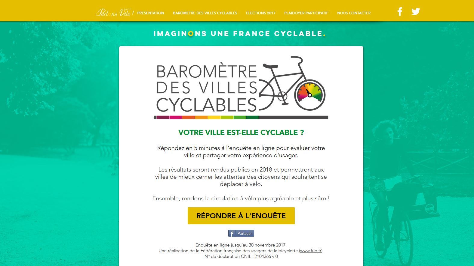 Baromètre des villes cyclables