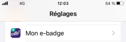 Reglages-mon e-badge