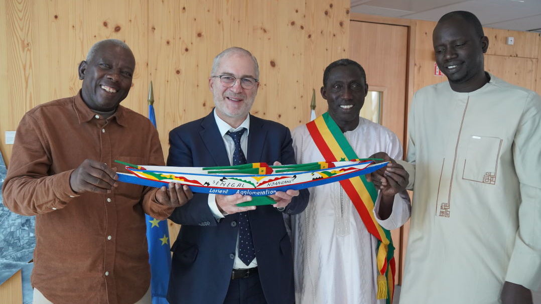 Fabrice Loher et les maires des communes sénégalaises de Cayar, Notto et Keur Moussa