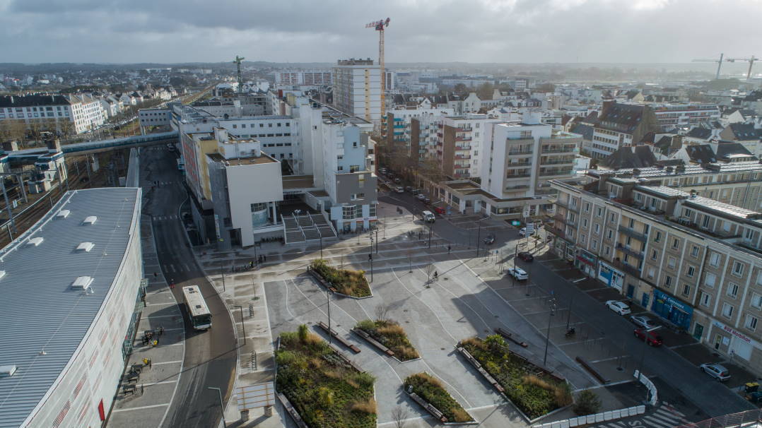Sur le territoire, de nombreux projets ont déjà bénéficié de fonds européens, comme le Triskell, la voie réservée bus, ici devant la gare de Lorient.