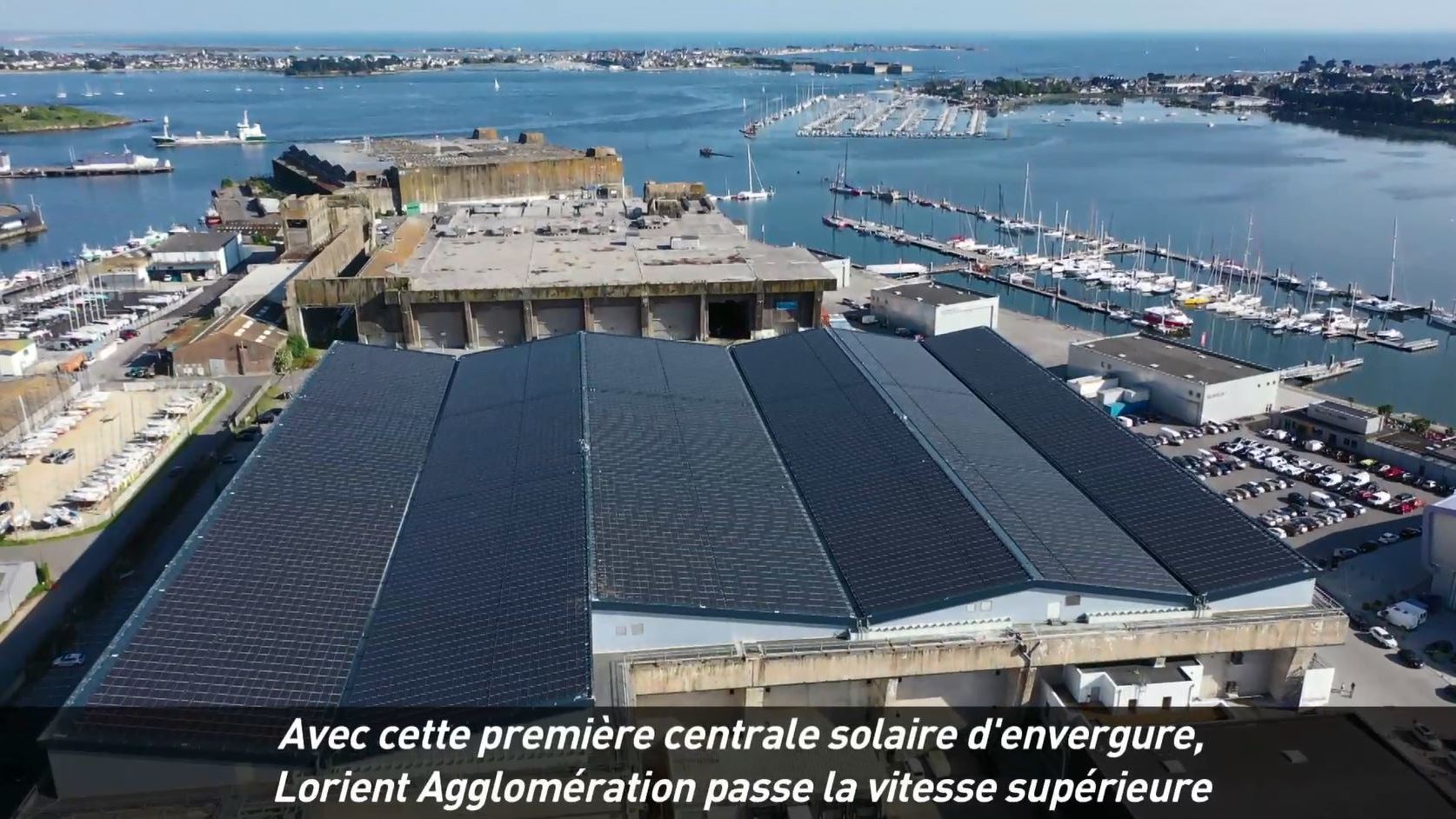 Ferme solaire sur le toit du K2 à Lorient La Base