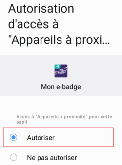 Android - appareils à proximité