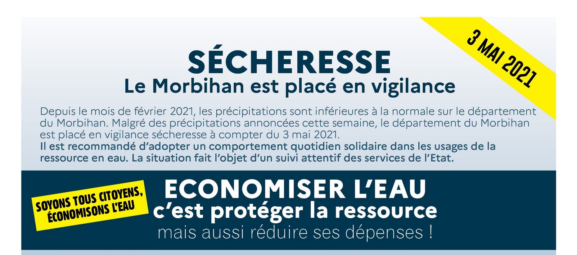 Sécheresse : le département du Morbihan placé en vigilance