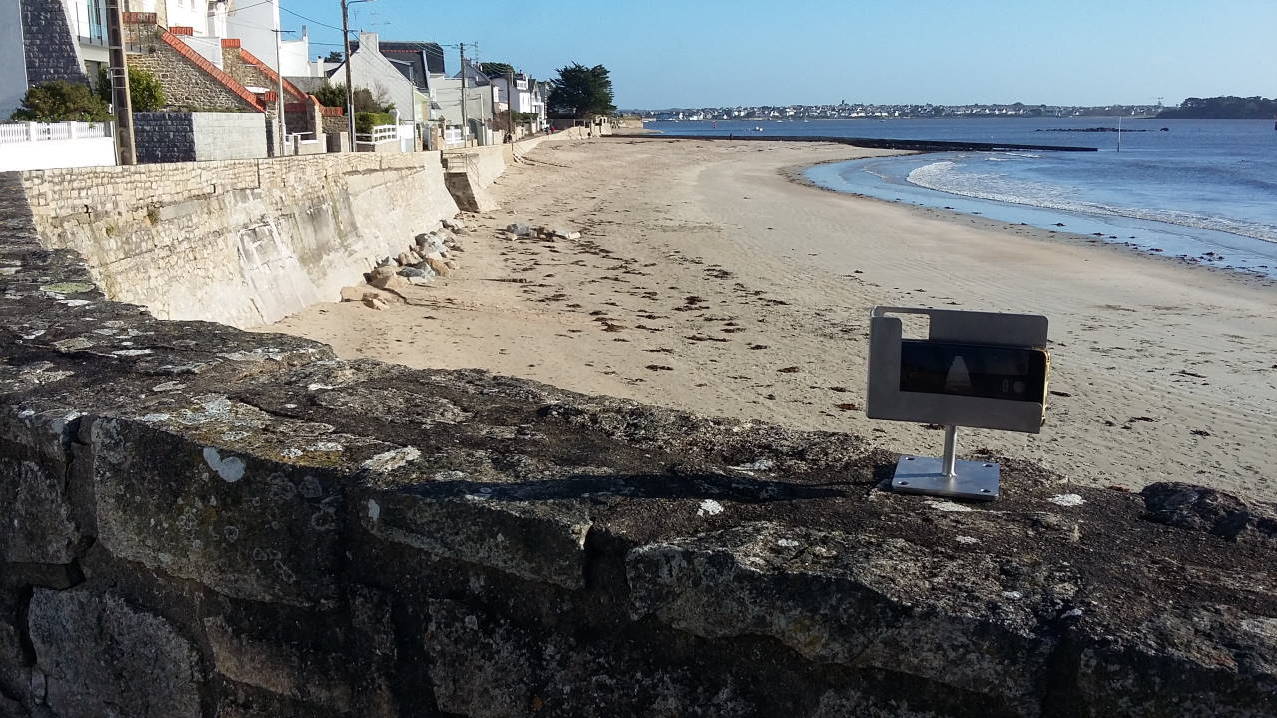 station CoastSnap plage de la Nourriguel à Larmor-Plage