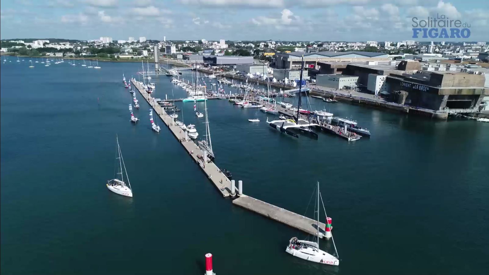 Drone Départ des voiliers de La Solitaire du Figaro depuis Lorient