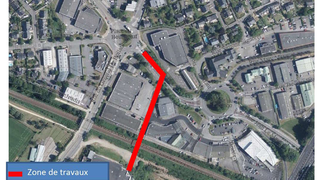 Plan de la zone de travaux