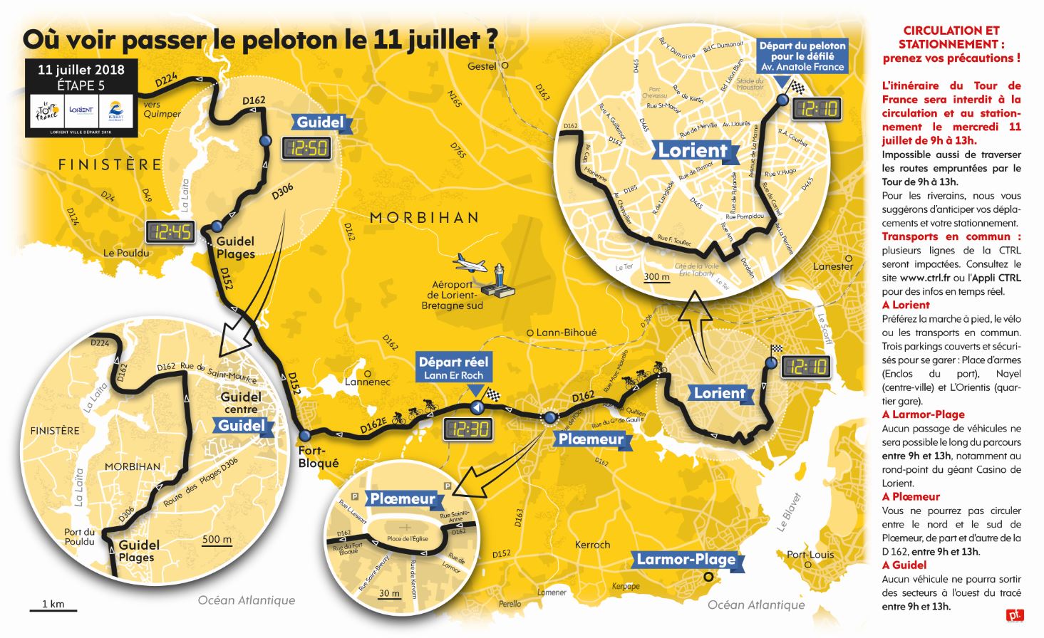 Où voir passer le peloton sur le territoire ?
