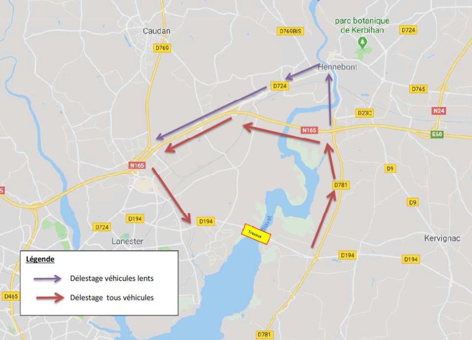 Pont du Bonhomme Plan des phases de déviation vacances de Pâques 2020