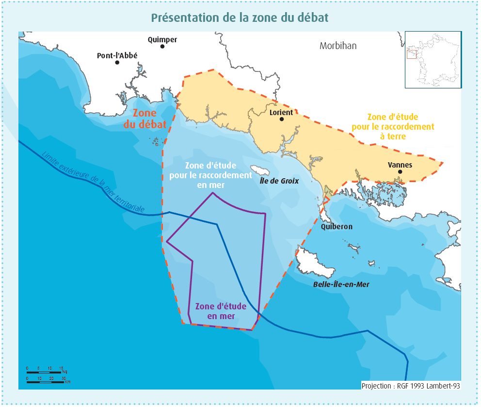 Débat public - Éoliennes flottantes au sud de la Bretagne - zone bretagne