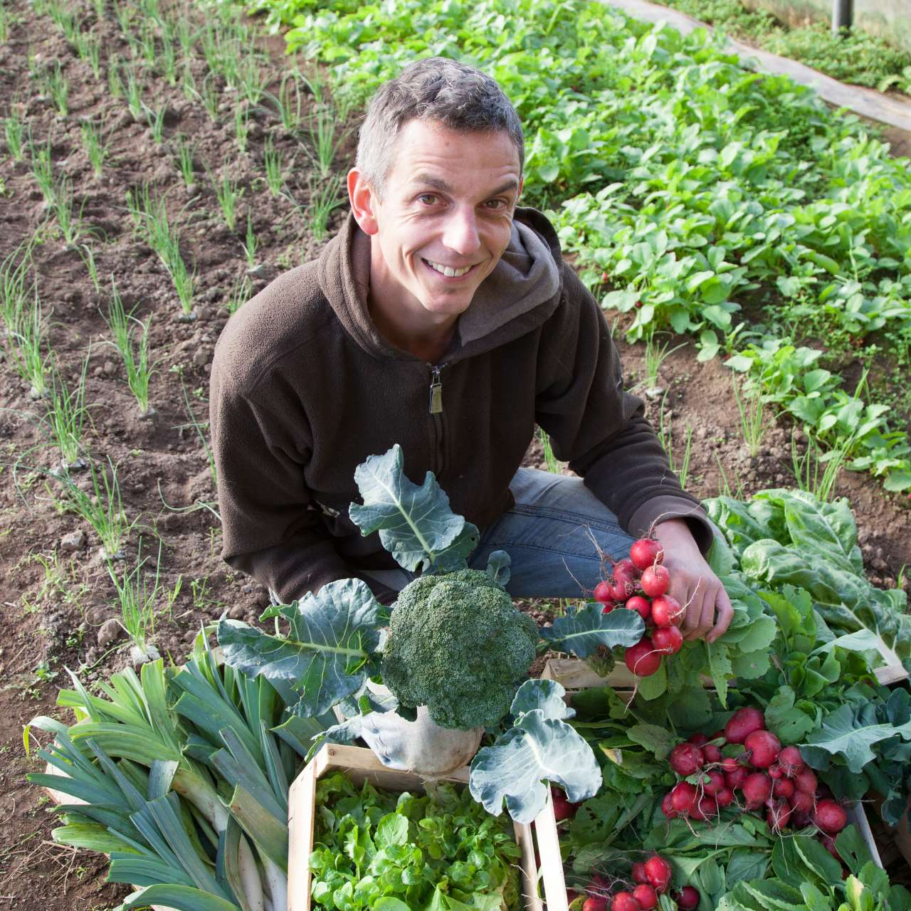Photo de Julien Berry maraîcher bio © LA - Stéphane Cuisset