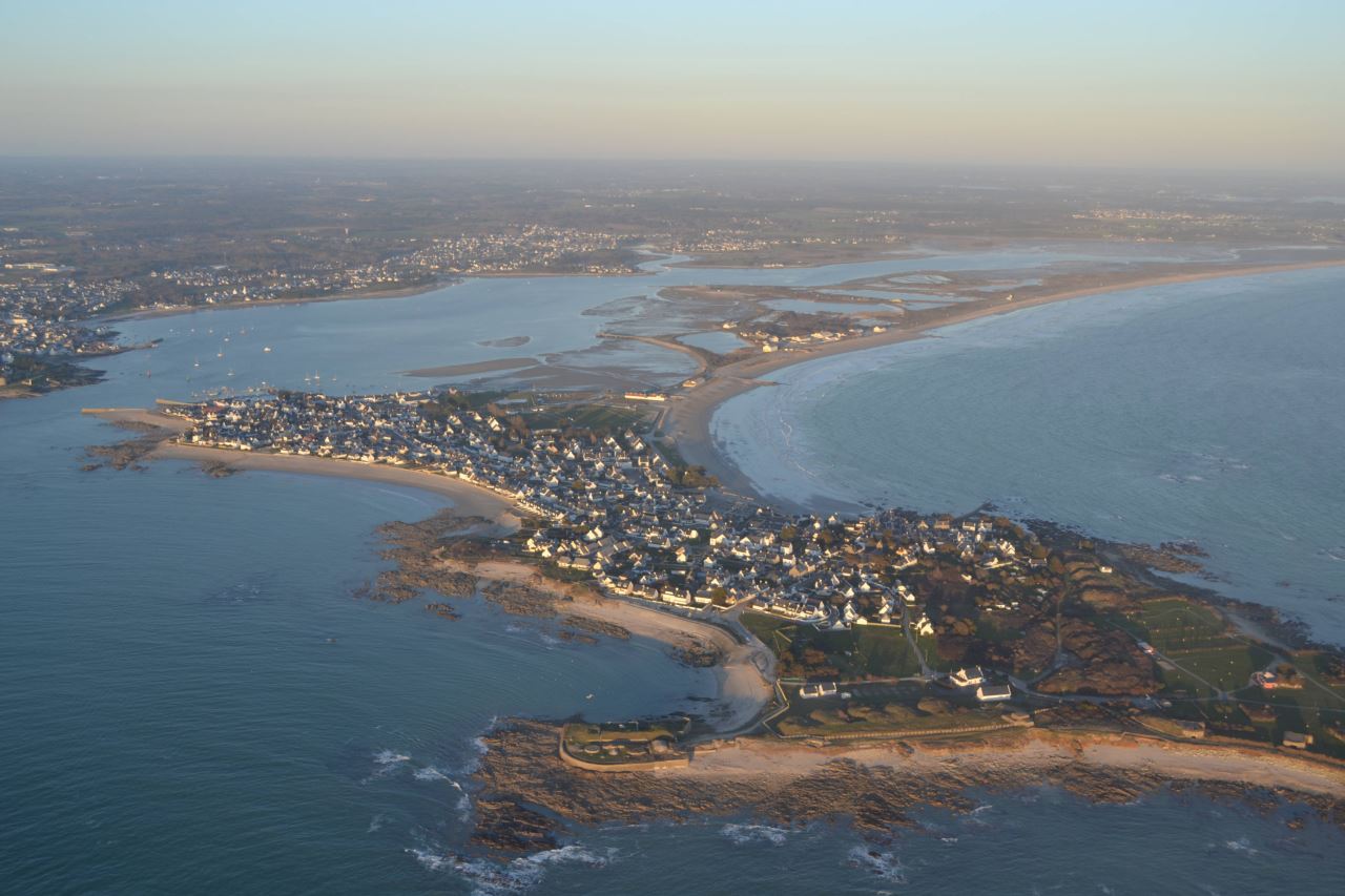 Vue aérienne de la petite mer de Gâvres