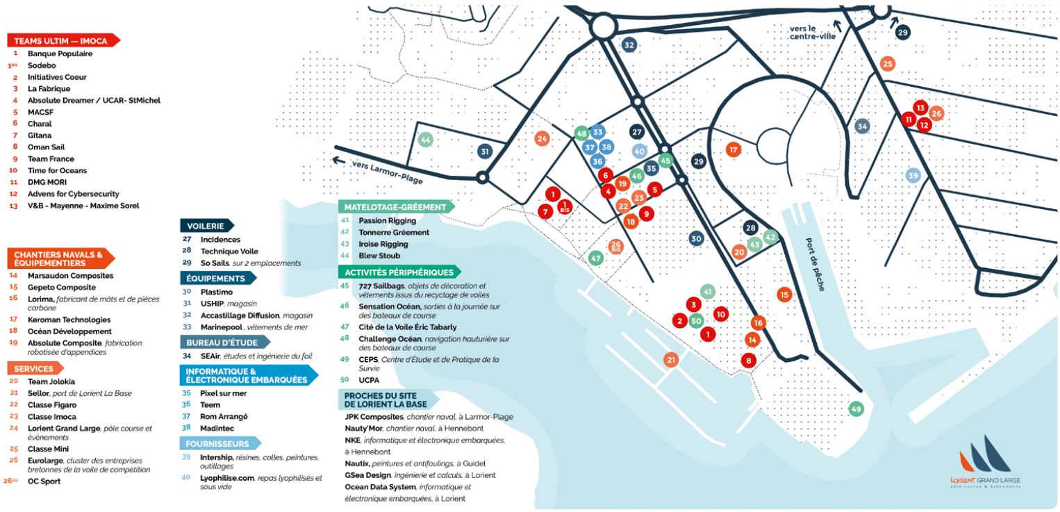 Cartographie entreprises Lorient La Base