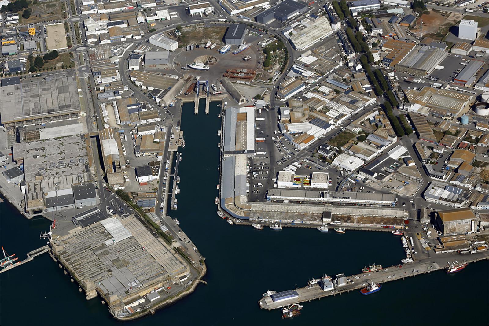 Port de Lorient Keroman vue aérienne
