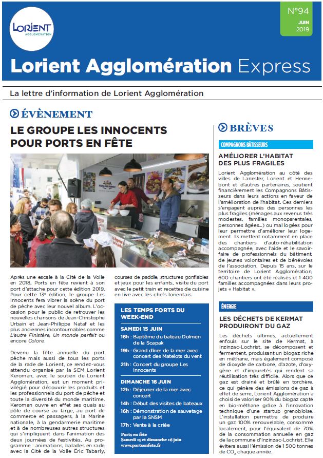 Lorient Agglomération Express N°94 - juin 2019
