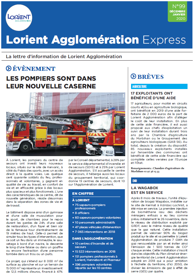 Lorient Agglomération Express N°99 - dec./janv. 2019