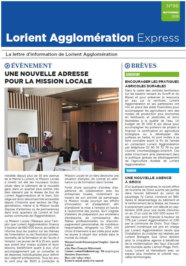 Lorient Agglomération Express N°96 - septembre 2019