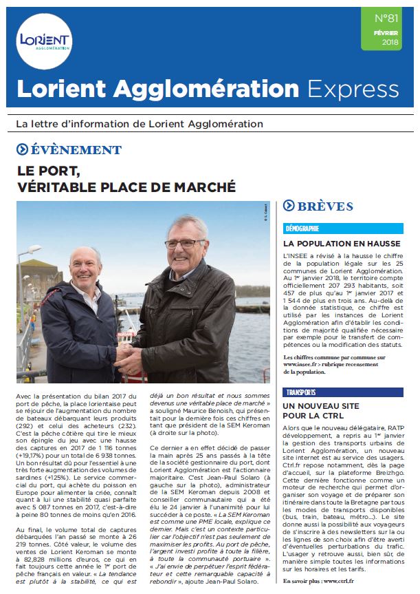 Lorient Agglomération Express N°81 - février 2018