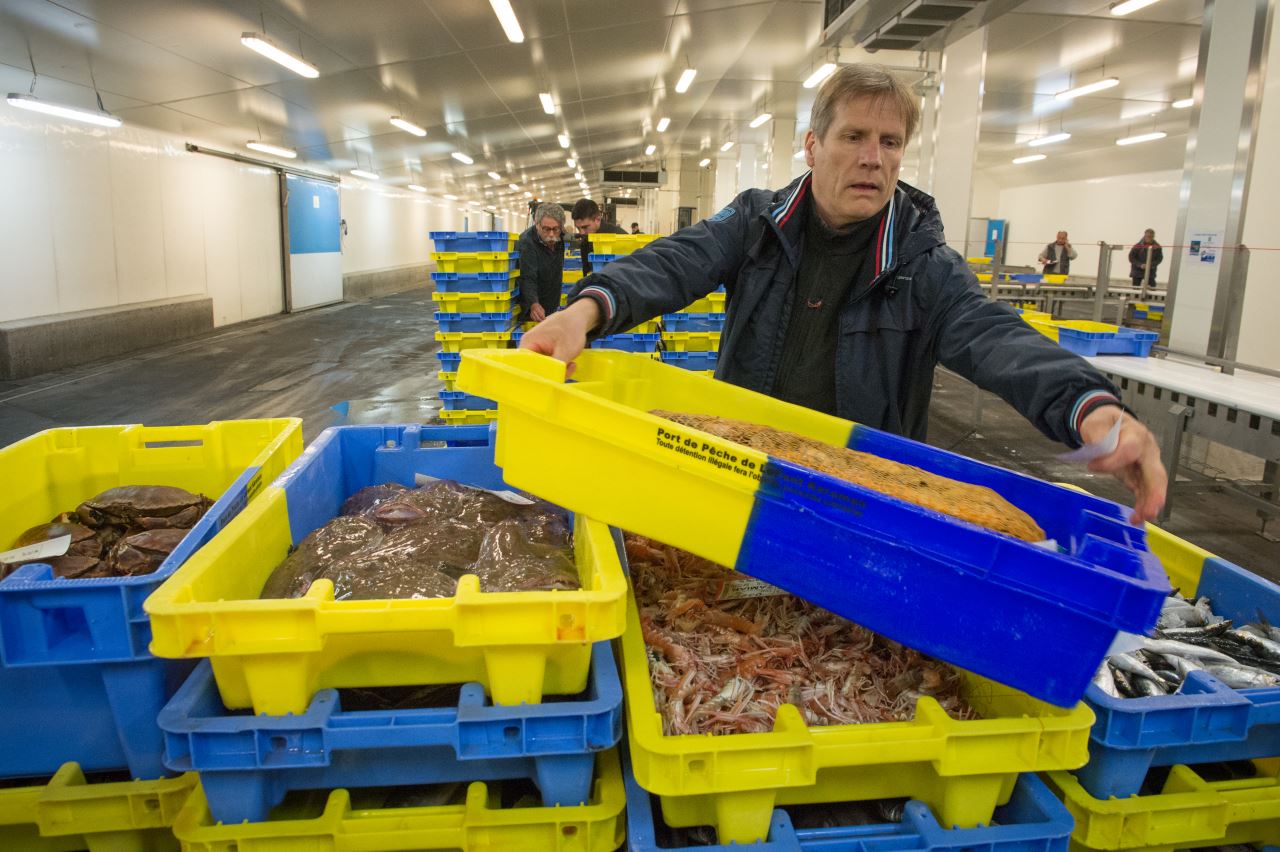 Stéphane Zamiar, poissonnier ambulant, vient presque chaque jour d'Angers