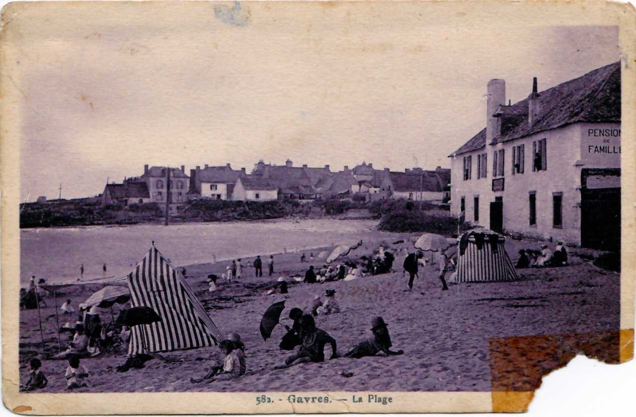 Carte Postale Gâvres Grande plage