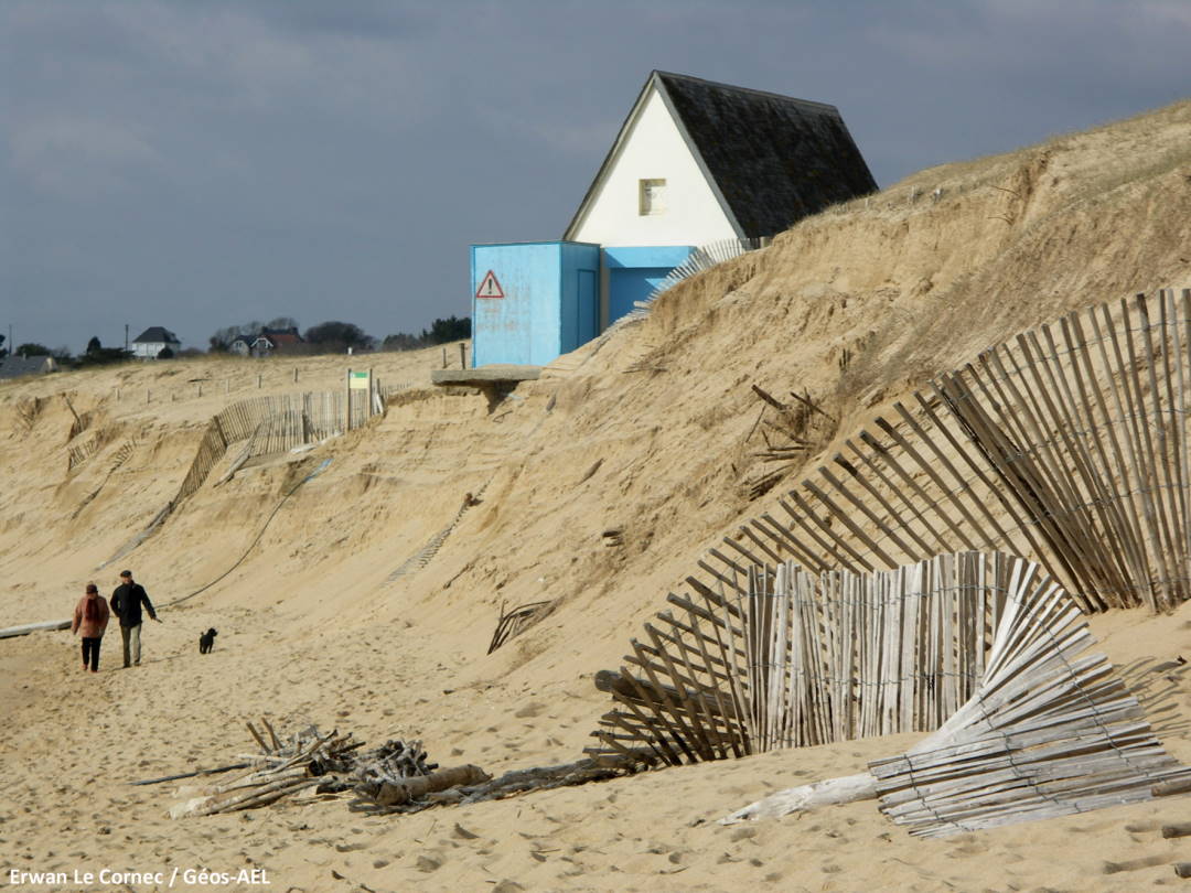 Erosion à Guidel-Plage en février 2006