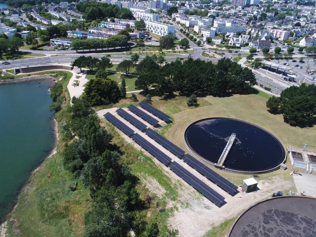 Installation photovoltaïque sur la STEP de Lorient
